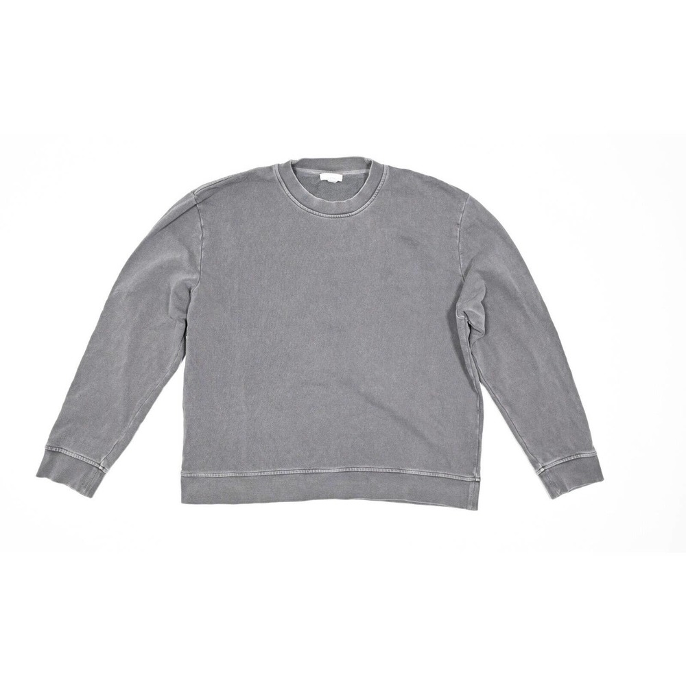 COS Gray Washed Oversize Pullover Sweatshirt Sweater